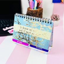 Badem Çiçeği Tasarımlı Konuşan Planner 1227 Renkli