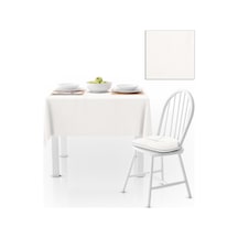 Kırık Beyaz Kadife Dokulu Masa Örtüsü 180x260
