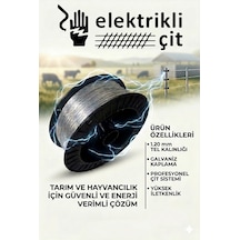 1000 Metre 1.20mm Sıcak Daldırma Galvaniz Elektrikli Çit Teli Tek Makara