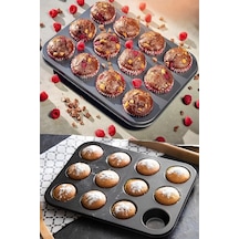 Muffin Kalıbı Kek 12'li Cupcake Muffin Kurabiye Turta Kalıbı Fırın Pasta Çörek
