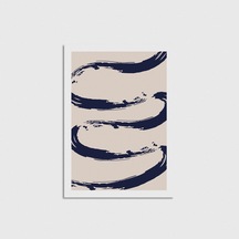 Mavi Çizgiler Desen 2 Çerçevesiz Poster Duvar Dekorasyonu Pn11p191