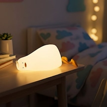 Büro Ev Ofis Dekoru İçin Şarjlı 5mod Renkli Led Pofuduk Ördek Stil Gece Lambası