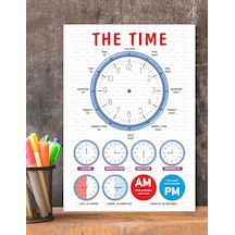 The Time-saat Kaç İngilizce Çocuk Eğitim Tekli Pvc 21x30 Cm