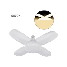 Novahub Katlanabilir Garaj Bıçağı Ayarlanabilir Üç Yapraklı Led Ampul Işık Fanı Tavan Lambası Parti Moda Dekorasyon 6000k