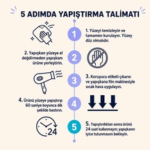 Yapışkanlı Metal Raf İkili Set, 2'li Yapışkan Duvar Rafı Diğer