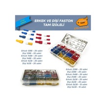 Tam İzoleli Faston Terminal Seti. Ortanca Paket 270 Parça