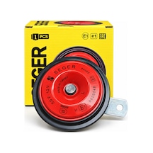50fk1200 50f 12v Kalın Sesli Disk Korna Tekli Kırmızı Siyah