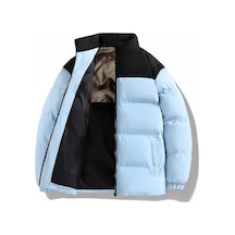 Edwardest Kadınlar İçin Kışlık Grafen Karışımlı Pamuklu Ceket Sıcak Ekmek Tarzı Ceket Mavi