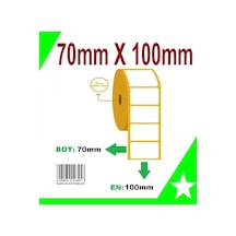 Termal Etiket 70X100 - Barkod Etiketi 30 Rulo 10.500 Adet