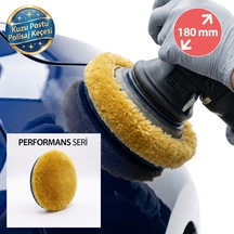 Performans Seri %100 Doğal Kuzu Postu Polisaj Keçesi 180 Mm Sarı