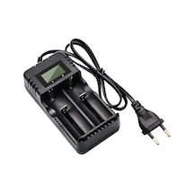 Akü Şarj Cihazı Lcd Ekran Lityum İyon Pil Şarj Cihazı Akıllı Hızlı Şarj 2 Yuvalı Kafa Çok Sayıda 3,7 V 26650/18650/14500/16340 Lityum İyon Piller İle Uyumlu Small