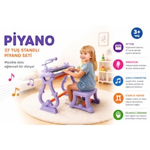 37 Tuş Piyano Seti 8 Farklı Demo Şarkı Enstrüman Ritim Pil İle Çalışır Piller Kutuyu Dahil Değildir 0.775 Mm