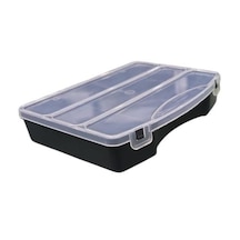 8 Bölmeli Kapaklı Kutu 18x13x3.5h Siyah