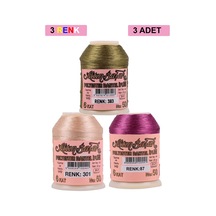 3 Adet Altınbaşak Oya Ve Dantel İpi 20 Gr - Royaleks - No: 301 - 087 - 383 Çok Renkli