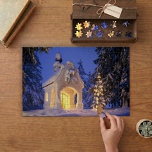 Avusturya Sessiz Gece Şapeli Tasarımı 240 Parça Ahşap Puzzle Ahşap Kutuda Mpy60192