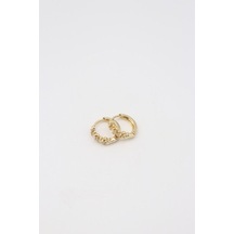 Vıp Küpe 14 K-17156 12mm Çok Renkli