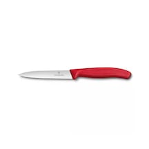 Mutfak Swissclassic 10cm Tırtıklı Soyma Bıçak Kırmızı Sivri
