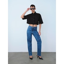 LOFT Mom Slim Fit Kadın Pantolon Lf2040321 Q1.v1 Denim