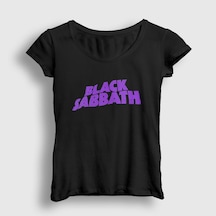 Presmono Kadın Black Sabbath T-shirt Siyah