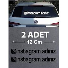 Kişiye Özel İnstagram Adresi Sticker - İnstagram Sosyal Medya Sticker - Araba Oto Motosiklet Karavan Sticker 00062 12 Cm