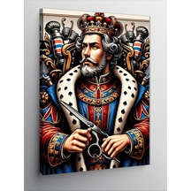 Kanvas Tablo Kral Portresi 70cmx100cm