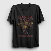 Presmono Unisex Evisceration Cannibal Corpse T-shirt Siyah