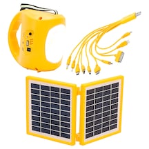 Powermaster Solar Panel Işıldak - Radyolu Çift Panelli
