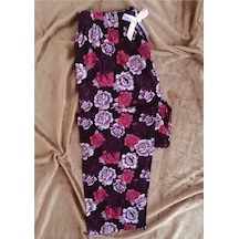 Cepsiz Viskon Yazlık Kadın Pijama Altı V39 Siyah