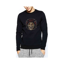 Slayer Music Hd Backgrounds Baskılı Siyah Erkek Sweatshirt (528825810)