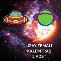 Uzay Temalı Kalemtıraş 2 Adet