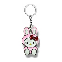 Tavşan Kostümlü Hello Kitty Figürlü Anahtarlık Sevimli Sanrio Aksesuar