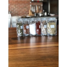 Gümüş Desenli Mini Boy Kavanoz Görünümlü Kilitli Doypack Saklama Poşeti 6 Adet 11x15 Cm - 200 Ml
