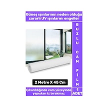 İz Bırakmaz İç Göstermez Gizlilik Ofis Salon Banyo Uv Koruyucu Buzlu Cam Film 2metre X 45 Cm