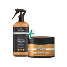 2'li Vegan Saç Spreyi & Saç Bakım Maskesi 250ml, Hyaluronik Asit, Keratin, Kolajen Ve B7 Biotinli İçerikli Kolay Tarama Ve Besleyici 2'li Saç Bakım Seti