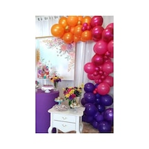 Fuşya Turuncu Mor Renklerde Balon Zinciri Mix