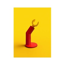 Kırmızı Renkli Dekoratif Kulaklık Standı 10x10 Cm Boyut