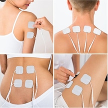 TıpTeknikMarket 5 Paket, 20 Adet Tens Elektrod Pedi 5x5 Cm Extra Güçlendirilmiş Yapışkanlı Esnek Kıvrılabilir Kumaş