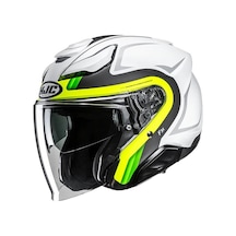 Hjc F31 Bask Mc3hsf Yarım Motosiklet Kaskı Beyaz Neon Çok Renkli