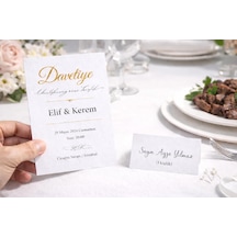 Boş Davetiye Ve Yemek Kartı Seti 300 Gr Yerli Bristol 1. Hamur Kalın Karton 10x15 Cm Daveti