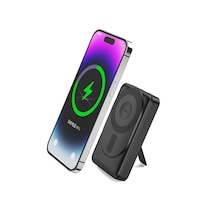 İdragon Dr-05 10000mah Manyetik Kablosuz Hızlı Şarj Powerbank - 15w Magsafe, 22.5w Çıkış, Dahili Kablolu Taşınabilir Şarj Cihazı Gri