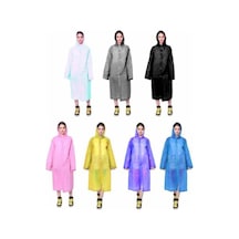 Kapüşonlu Unisex Yetişkin Renkli Yağmurluk - Standart Kalıp Şeffa