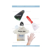 Duvar Tamir Seti 2 Kg Saten Alçı Spatula Eldiven