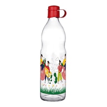 Frido Desenli Cam Suluk 1000 Ml Çok Renkli