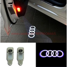 Audi Uyumlu A3 Kapı Altı Hayalet Logo