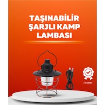 4 Fonksiyonlu Dekoratif Kamp Lambası Tungsten Ampul, Usb Çıkışlı - Karışık