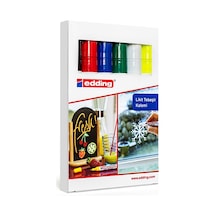 Edding 4095 Sıvı Tebeşir Markör Set 2-3 Mm Yuvarlak Uç 6'Lı