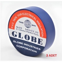 Globe Elektrik Bandı 3 Adet Mavi