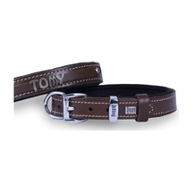 Doggie Konfor Deri İsimlikli Boyun Tasması Kahverengi 2 x 30-35 CM Kahverengi
