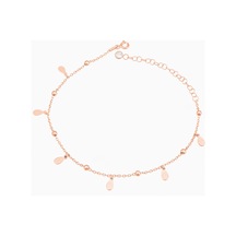 Brezza Lusso Jewelry Damla Pullu Kadın Ayak Halhal Rose Gümüş - Rose