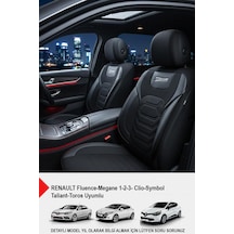 Titanyum Serisi Lüks Keten Oto Koltuk Kılıfı Renault Fluence-megan1-2-3-clio Uyumlu Siyah